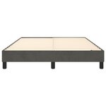 vidaXL Cadre de lit sans matelas gris foncé 140x190 cm velours