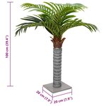 vidaXL Palmier artificiel 6 feuilles 100 cm vert