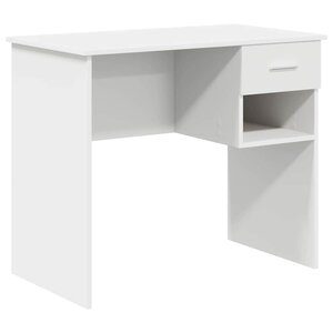 vidaXL Bureau avec tiroir Blanc 90 x 49.5 x 75 cm Bois d'ingénierie