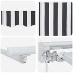 vidaXL Cadre de store manuel avec LEDs Anthracite et blanc 5 x 3 m