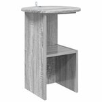 vidaXL Table d'appoint Sonoma gris Ø 39 5 x 55 cm Bois d'ingénierie