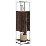 vidaXL Buffet haut chêne marron 35 5x35x139 cm bois d'ingénierie métal
