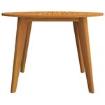 vidaXL Table de jardin Ø110x75 cm Bois d'acacia solide