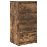 vidaXL Buffet chêne fumé 37 5x35x76 cm bois d'ingénierie