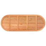vidaXL Dessus de table 320x120x4 cm bois de chêne massif ovale
