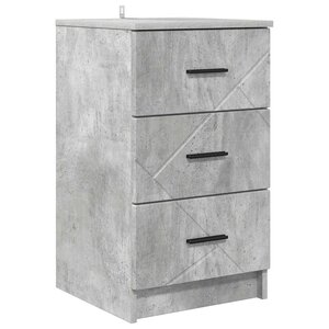 vidaXL Cabinet de chevet Gris béton 38 x 38 x 66 cm Bois d'ingénierie