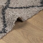 vidaXL Tapis shaggy à poils longs moderne beige anthracite 100x200 cm