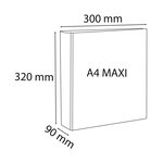 Classeur personnalisable Kreacover A4 Maxi 4 Ax Diam 60mm Dos 86 mm Bleu x 10 EXACOMPTA