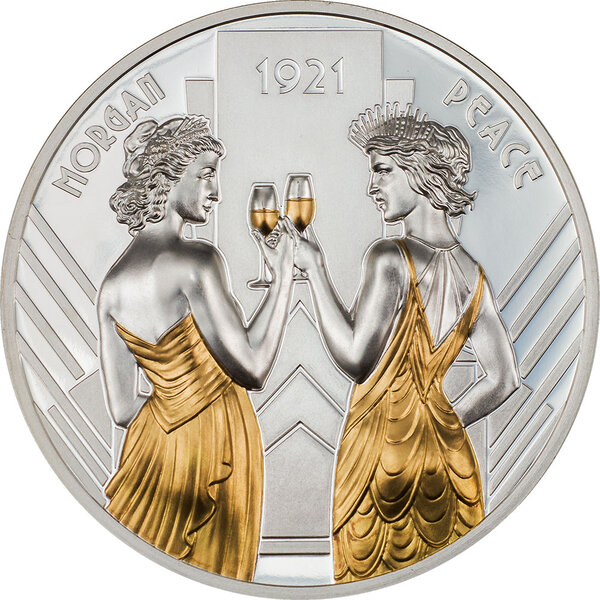 Pièce de monnaie en Argent 1 Dollar g 31.1 (1 oz) Millésime 2021 MORGAN AND PEACE