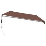 vidaXL Auvent rétractable automatique avec LED marron 600x350 cm