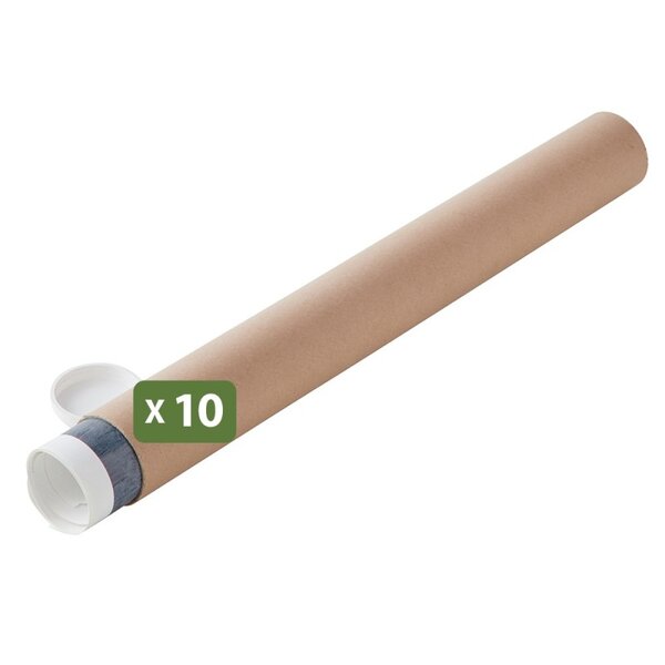 Tube en carton d'expédition et d'emballage (ø10x100cm)