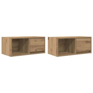 vidaXL Meubles TV 2 Pièces chêne artisanal 60x31x25 5cm bois d'ingénierie