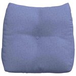 vidaXL Coussin de Dos Bleu denim 45 x 24 x 50 cm tissu