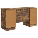 vidaXL Bureau Chêne fumé 142 5 x 50 x 75 cm Bois d'ingénierie