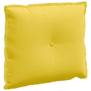 vidaXL Coussin de Dos Jaune clair 60 x 19 x 50 cm tissu