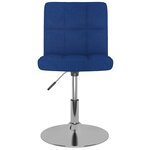 vidaXL Chaise pivotante de salle à manger Bleu Tissu