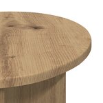 vidaXL Table d'appoint 2 Pièces Chêne artisanal Ø 39 x 38 cm