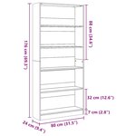 vidaXL Bibliothèque blanc 80x24x176 cm bois d'ingénierie
