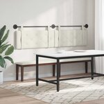 vidaXL Tête de lit suspendue Crème Velours