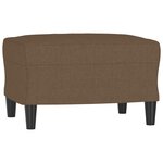 vidaXL Ensemble de canapés 4 Pièces avec coussins Marron Tissu
