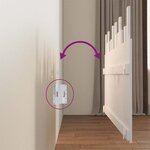 vidaXL Tête de lit murale Blanc 166x3x80 cm Bois massif de pin