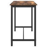 vidaXL table Chêne fumé 100 x 50 x 76 5 cm Bois d'ingénierie et acier