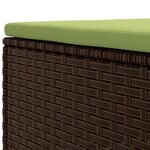 vidaXL Salon de jardin 6 Pièces avec coussins Marron Résine tressée