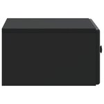 vidaXL Cabinet de chevet mural avec tiroir Noir 49 x 34 5 x 20 cm