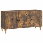 vidaXL Meuble TV 99 x 34 5 x 50 cm Chêne fumé Bois d'ingénierie