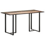 vidaXL Table de salle à manger 140 cm Bois de récupération massif