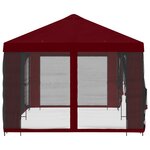 vidaXL Gazebo avec murs latéraux 6 x 3 m Bordeaux Polyester et Acier
