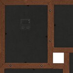 vidaXL Collage de cadres photo de photo 24x(10x15 cm) Marron foncé MDF