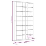 vidaXL Armoire à CD Chêne fumé 102x23x177 5 cm Bois d'ingénierie