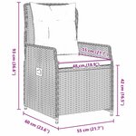 vidaXL Ensemble de salle à manger pour jardin 5 Pièces Gris Poly rotin