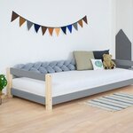 Lit enfant KIDDY 90 x 160 gris et naturel