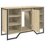vidaXL Armoire lavabo de salle de bain chêne sonoma 91x35x60 cm