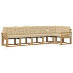 vidaXL Ensemble de canapés d'extérieur 6 pc Blanc et Beige