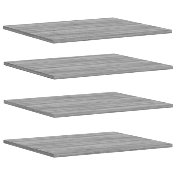 vidaXL Étagères murales 4 Pièces sonoma gris 60x50x1 5 cm bois ingénierie