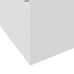 vidaXL Cadre de lit avec tiroirs blanc 150x200 cm bois d'ingénierie