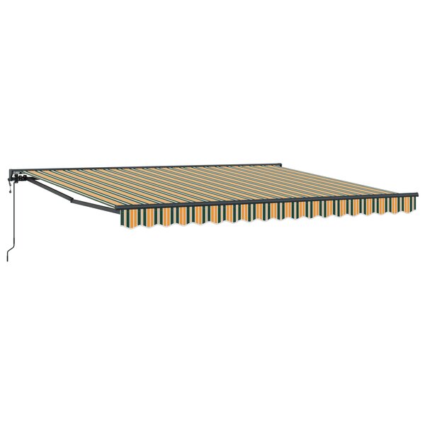 vidaXL Store Rétractable Automatique avec LED Vert et Blanc 400x350 cm