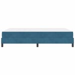 vidaXL Lit boxspring avec matelas Bleu foncé 160 x 200 cm Velours