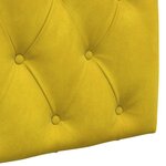 vidaXL Tête de lit suspendue Jaune Velours
