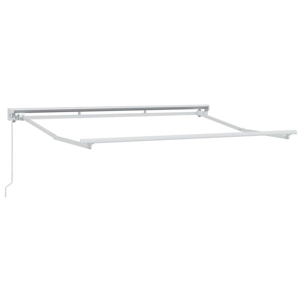 vidaXL Cadre de auvent manuel Réglable Blanc 3 x 2 5 m Acier