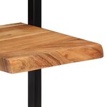 vidaXL Étagères murales 2 Pièces 25x25x75 cm Bois d'acacia et acier