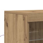 Buffet vidaXL avec lumières LED Chêne Artisan 60x37x67 cm