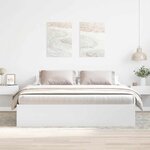 vidaXL Cadre de lit sans matelas blanc 180x200 cm