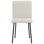 vidaXL Chaises à manger lot de 4 Crème Velours