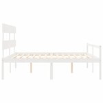 vidaXL Lit pour personne âgée sans matelas blanc 200x200cm bois massif
