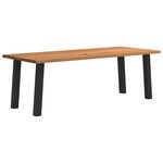 vidaXL Table à manger marron clair bois de chêne massif rectangulaire