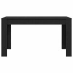 vidaXL Table de salle à manger Chêne noir 140 x 74.5 x 76 cm